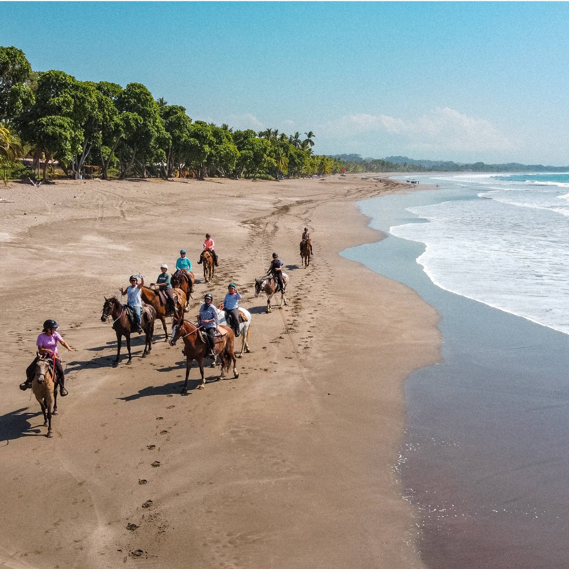 Enjoying Horse Ride On Beach