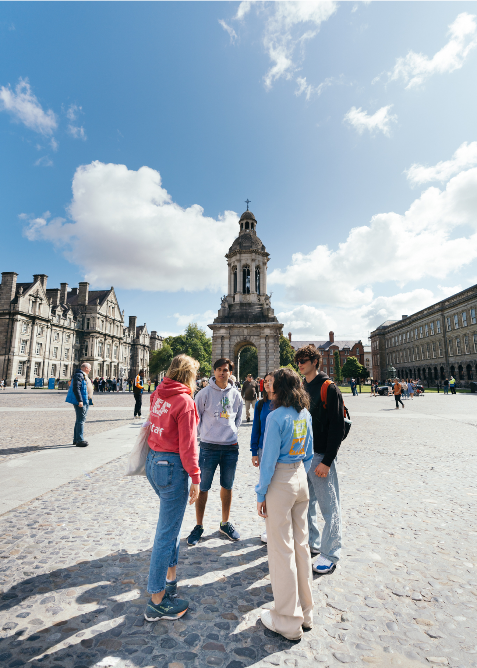 Students and Staff In front of Trinity College