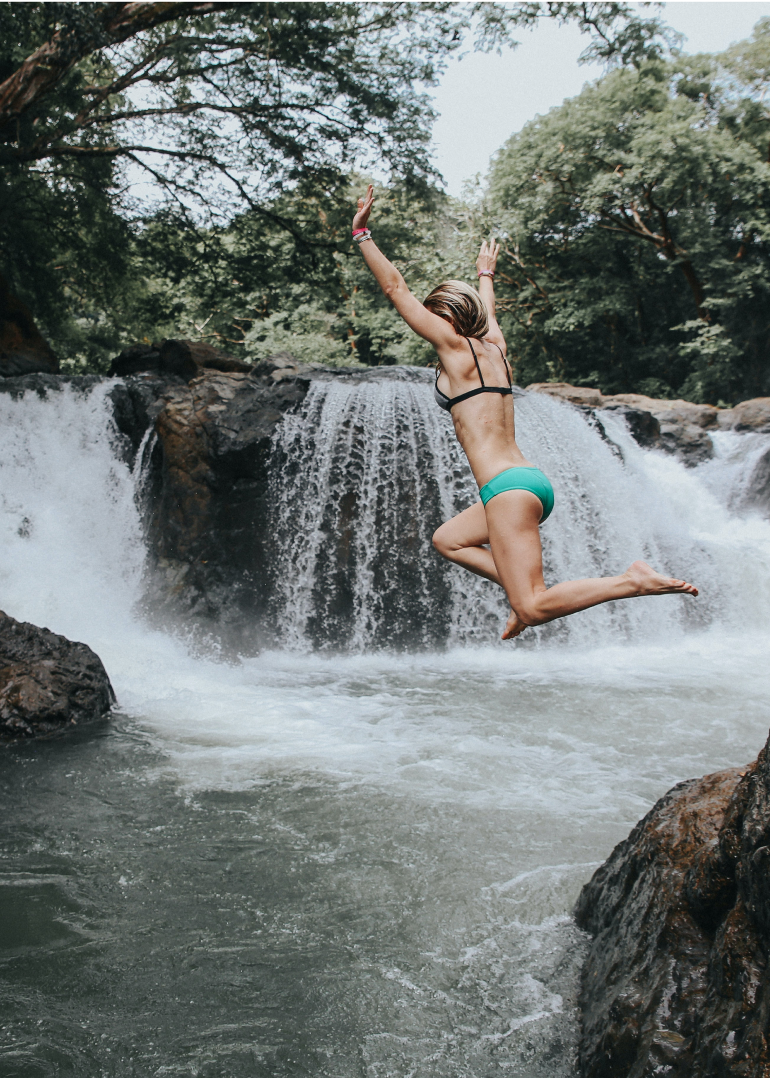 Students Jumping In Water