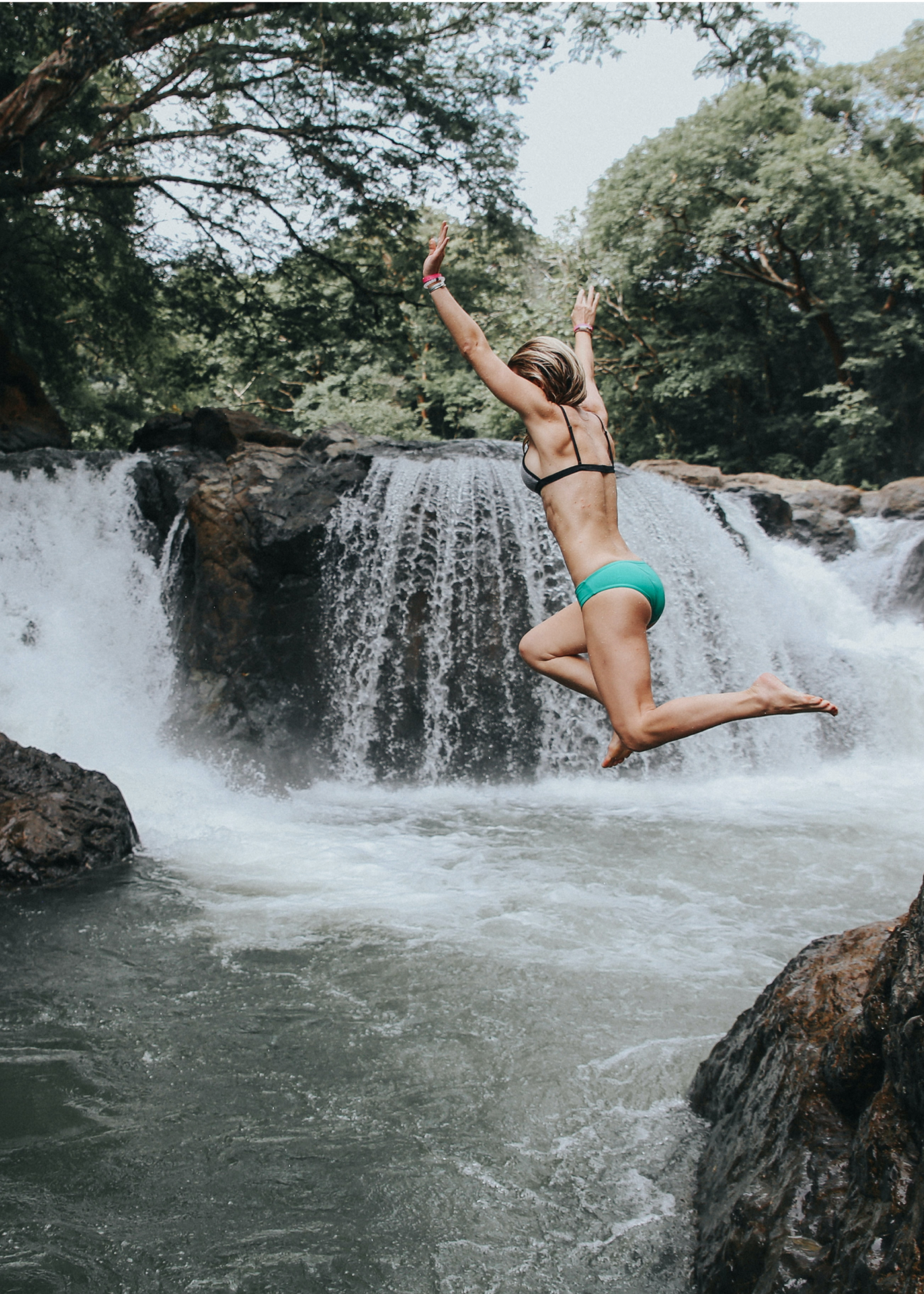 Students Jumping In Water