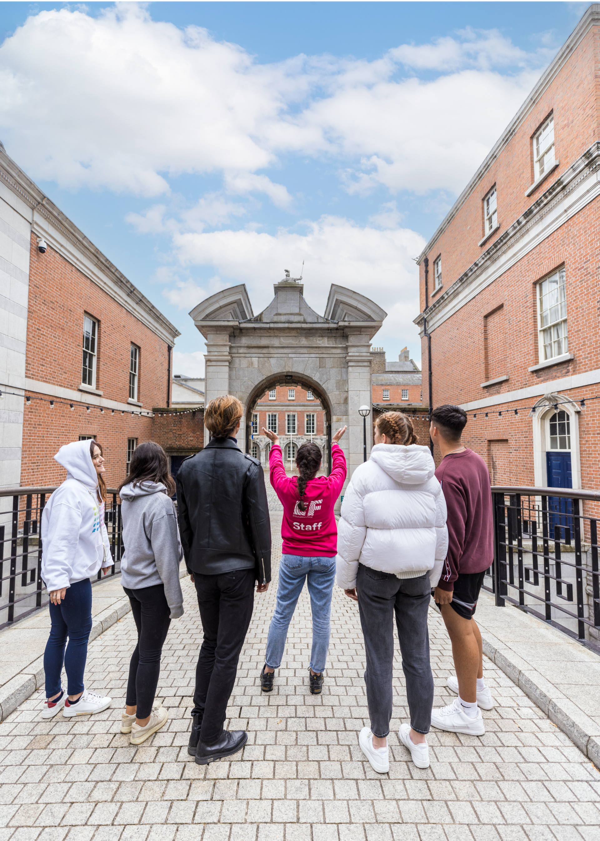 Student and Staff At Dublin Castle