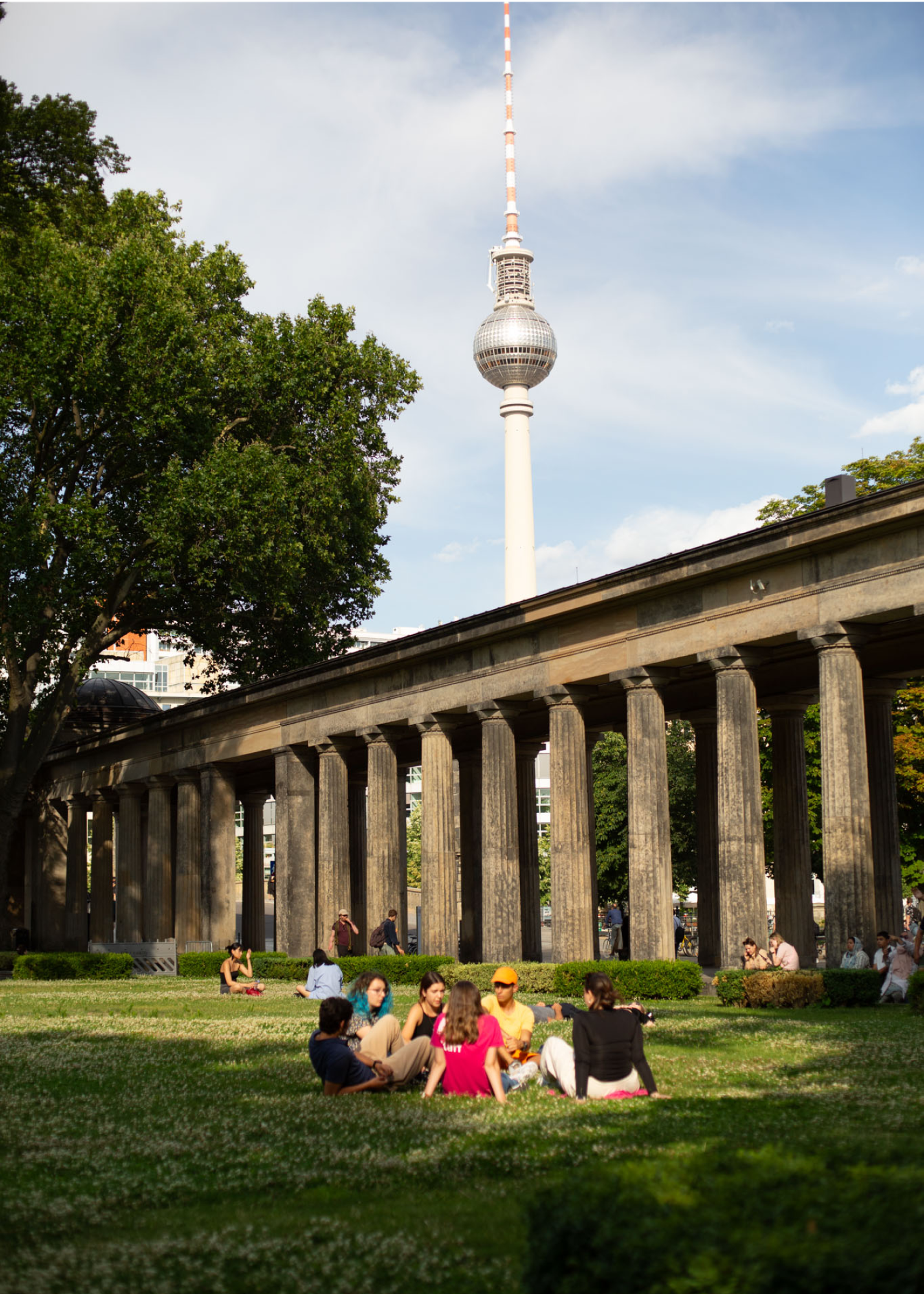 Students Next To Alte Nationalgalerie