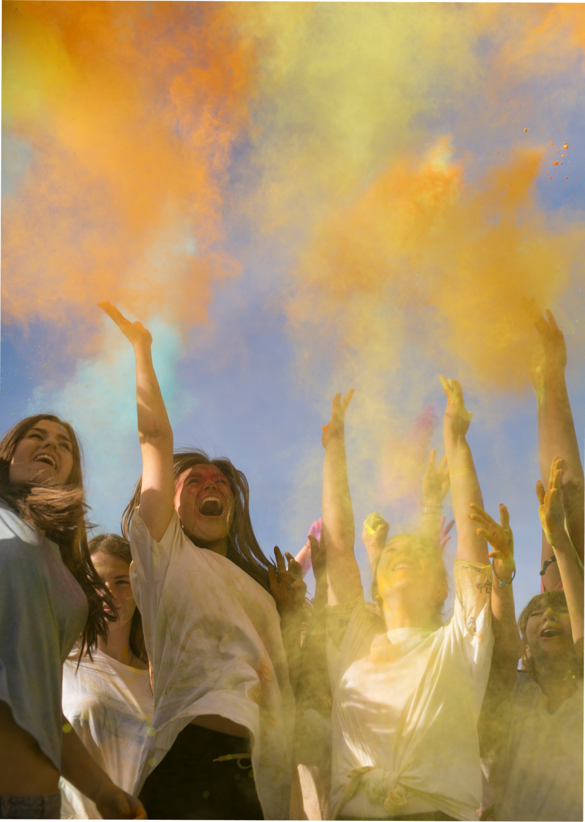 Students Playing Holi