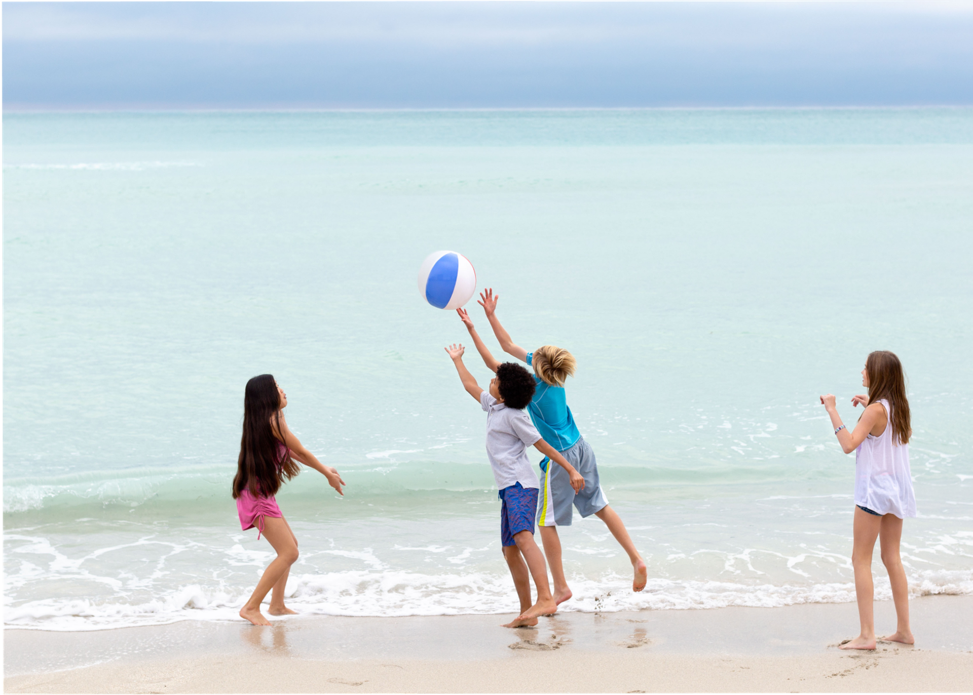 Students Near Beach