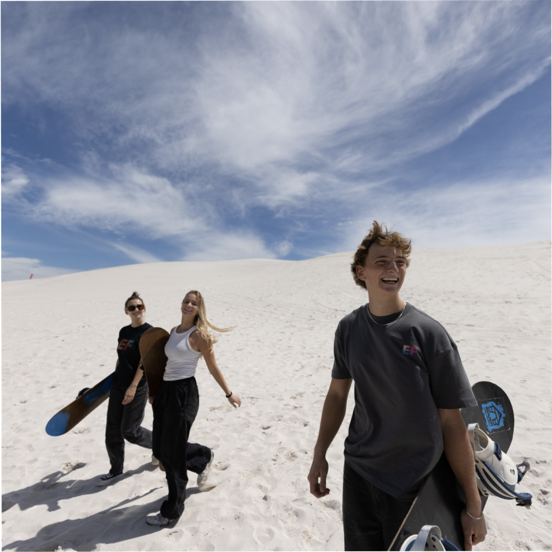 Students Going For Sandboarding