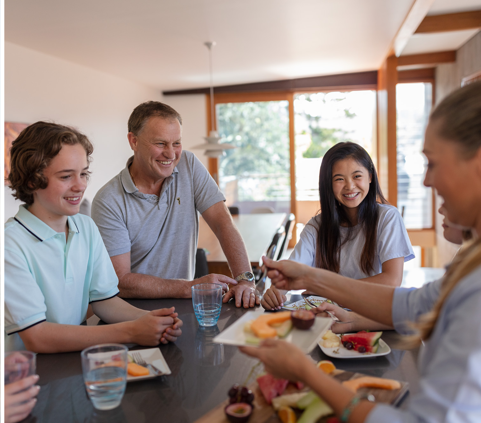 Students Having Breakfast