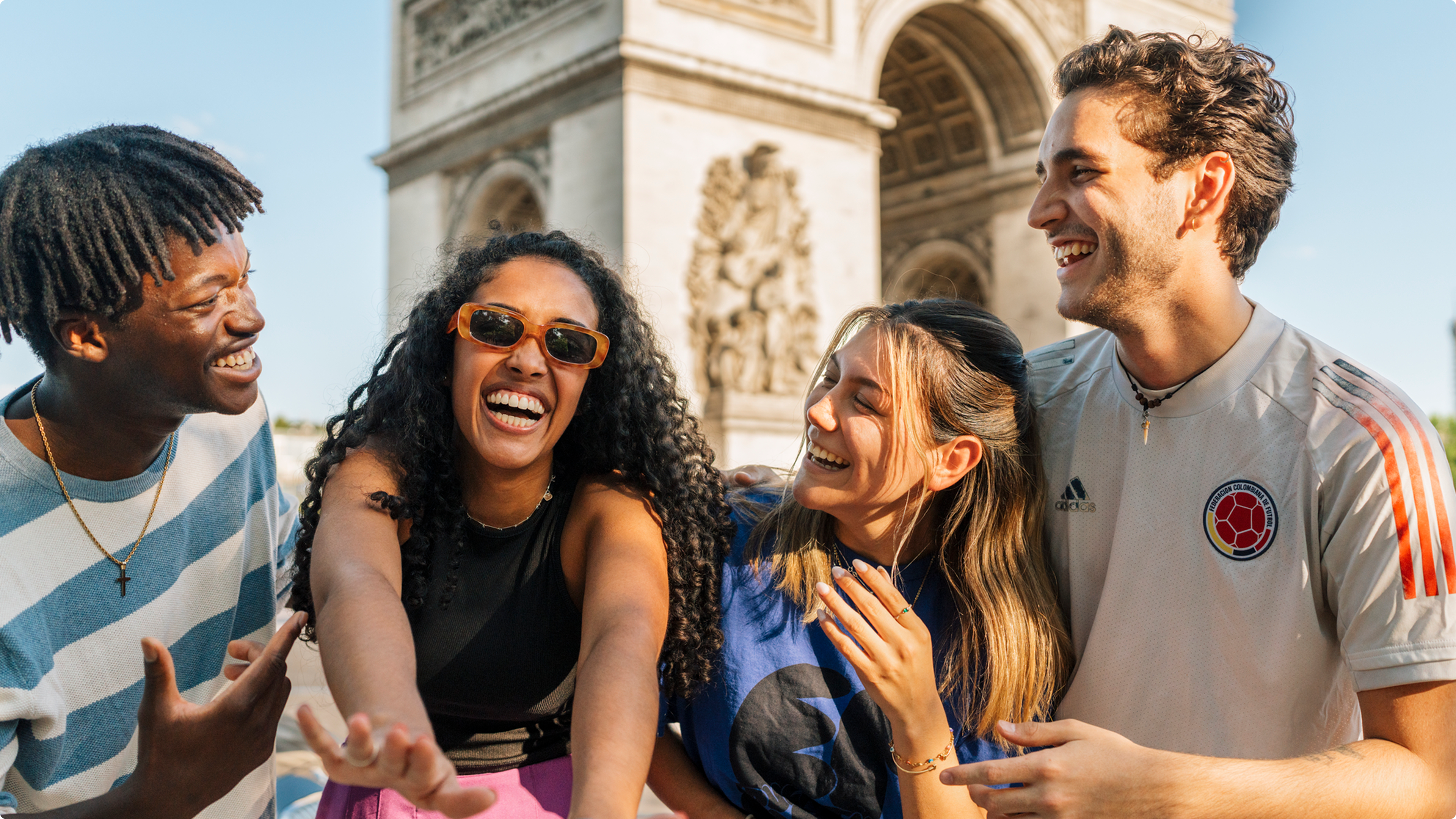 Students Near Arc de Triomphe