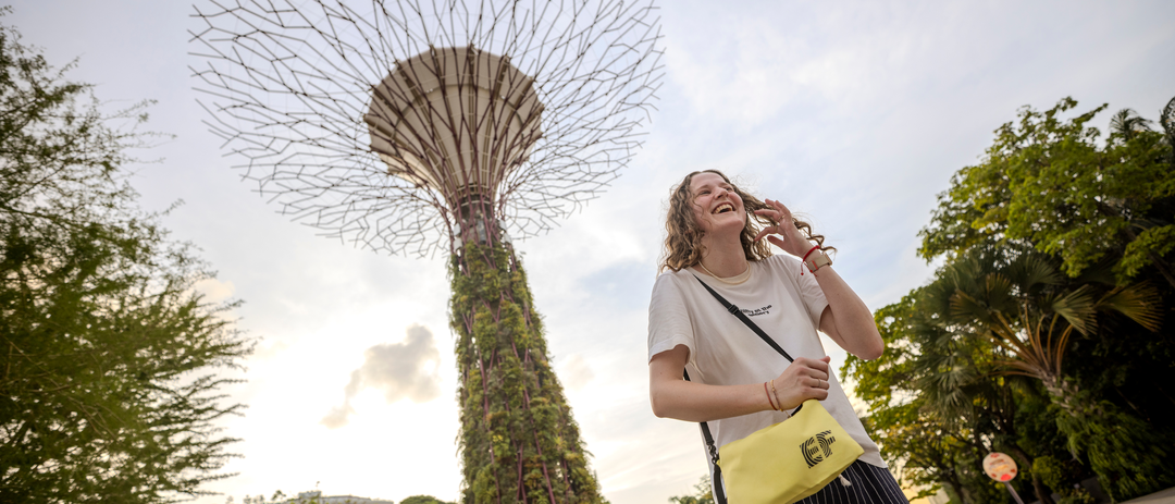 Student Near Supertree Grove