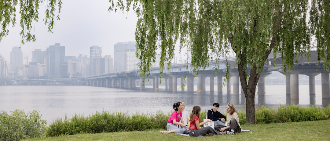 Students Talking In Lawn