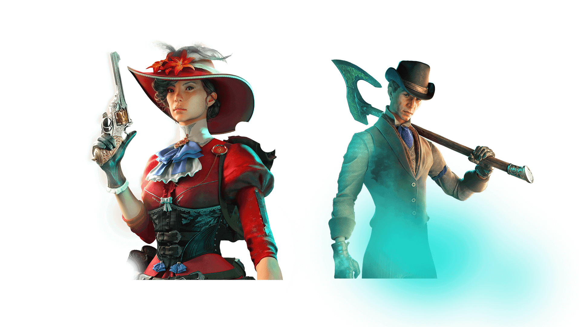 Characters in the background