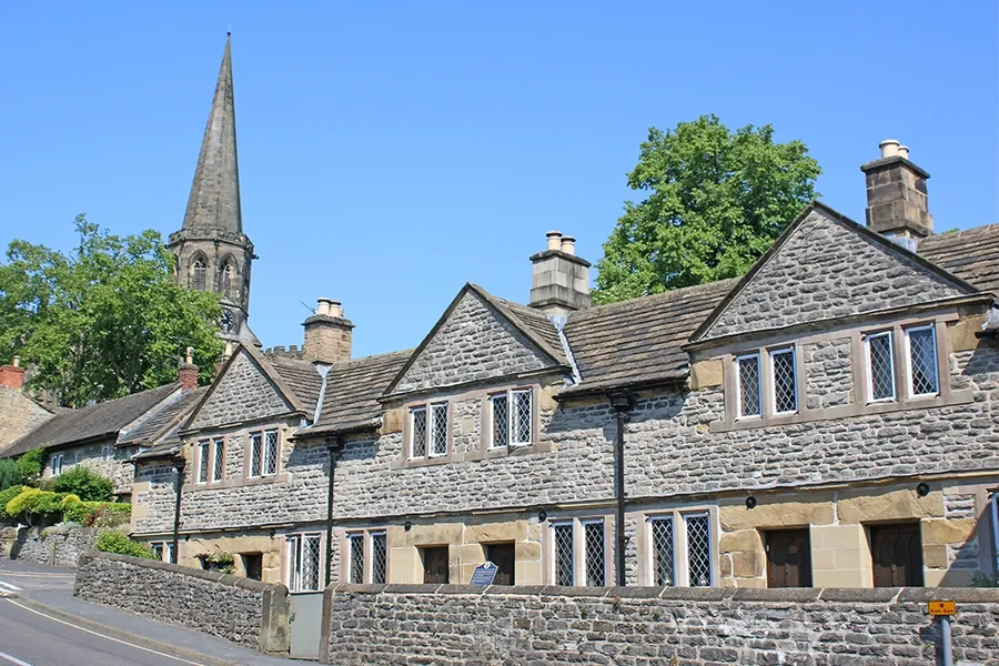 houses and street in Bakewell, Derbyshire