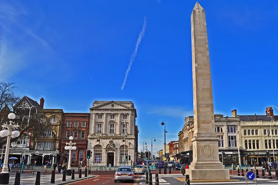 Southport town centre, North West England
