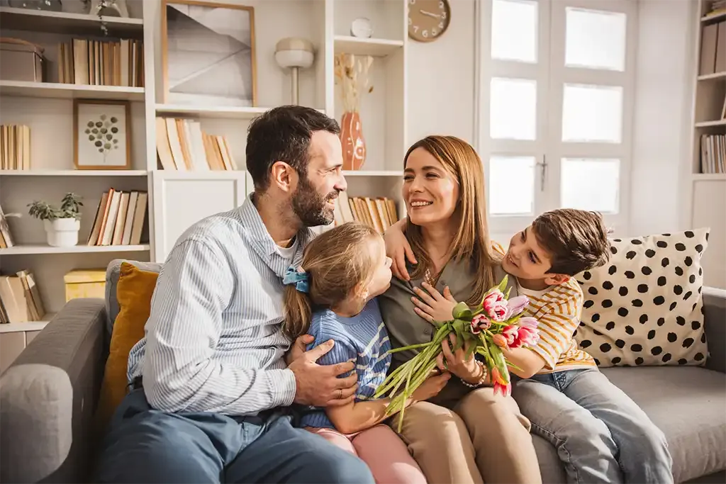 family in their new home happy with My Home Move Conveyancing