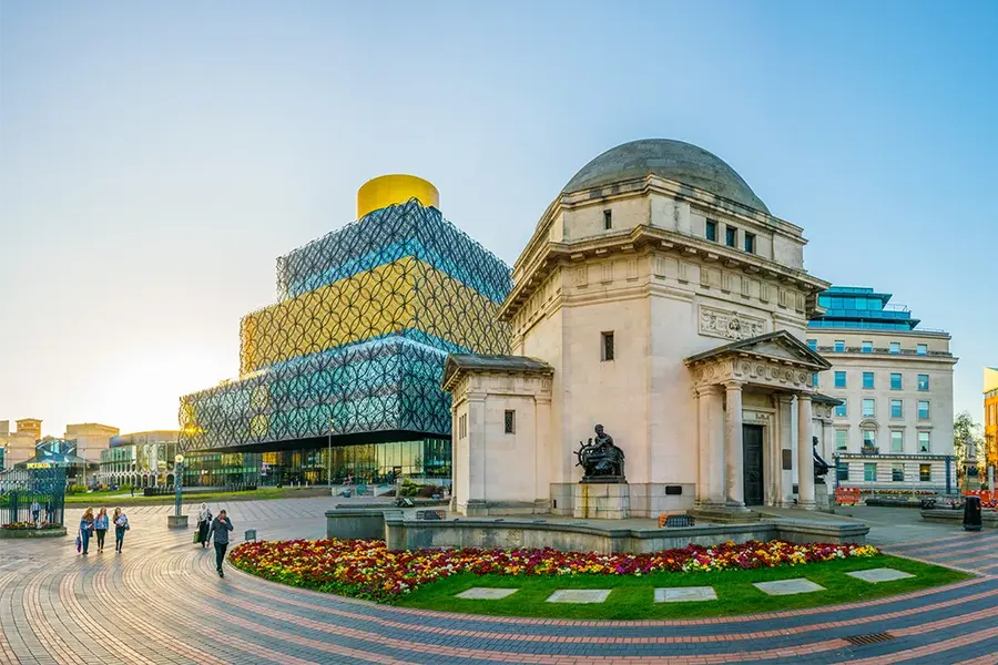 beautiful architecture in Birmingham city centre, West Midlands, UK