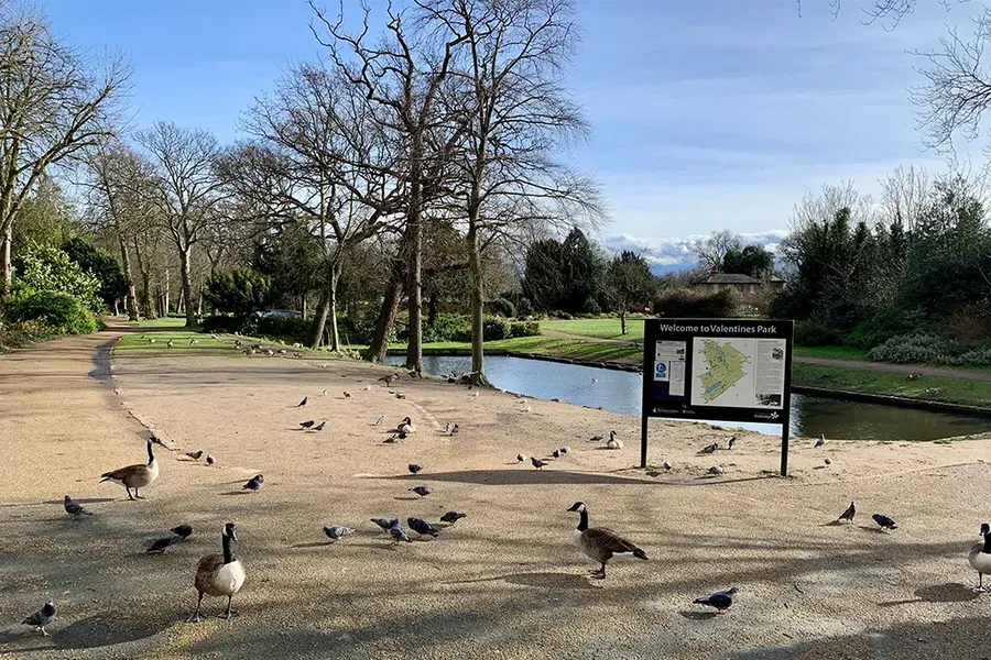 Valentines Park in Ilford, London, UK