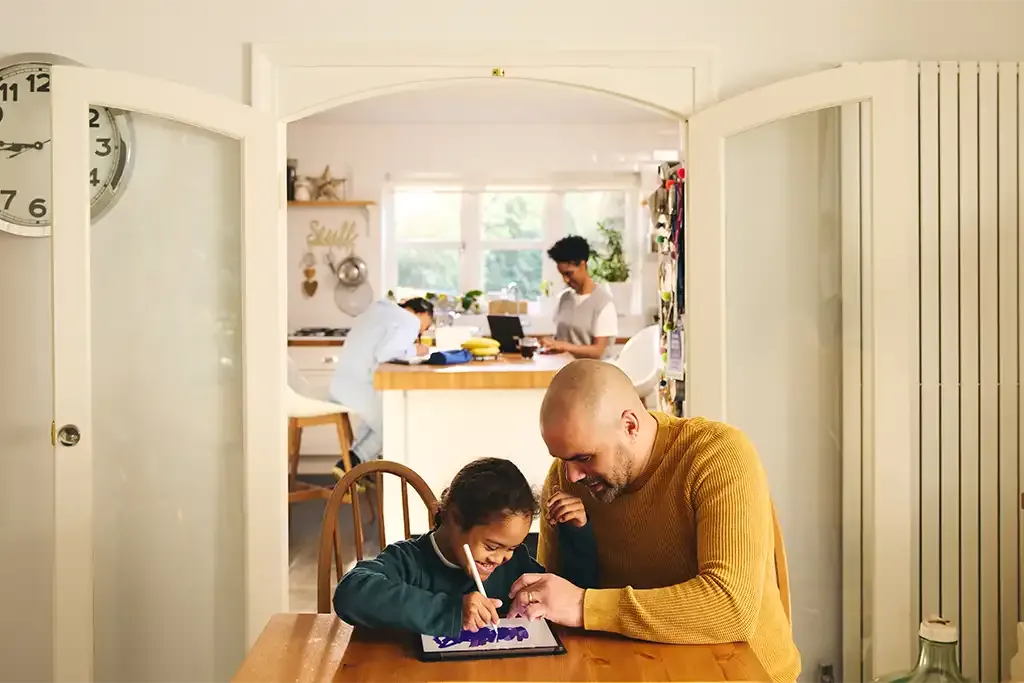 happy family enjoying their home after using a remortgage to extend