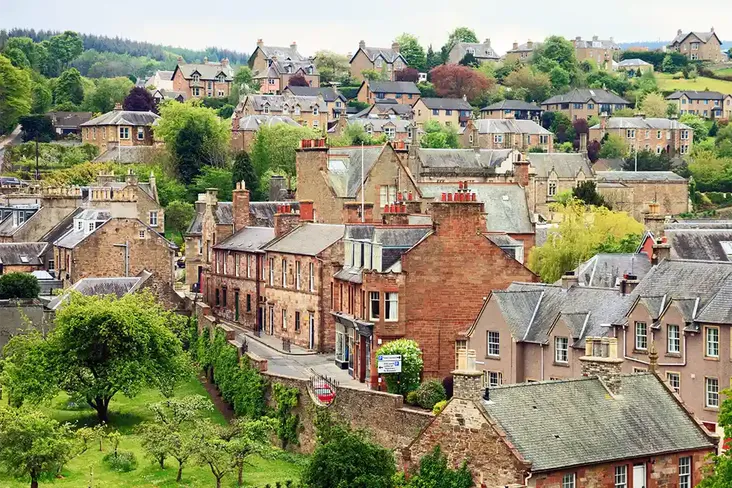 picturesque village on the scottish borders