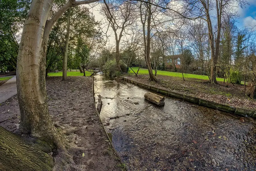 River Wandle, Wallington, London UK