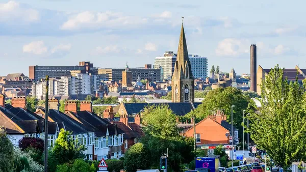 cityscape view of Northampton, East Midlands UK