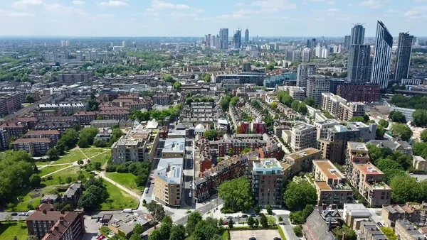 aerial view of South London skyline