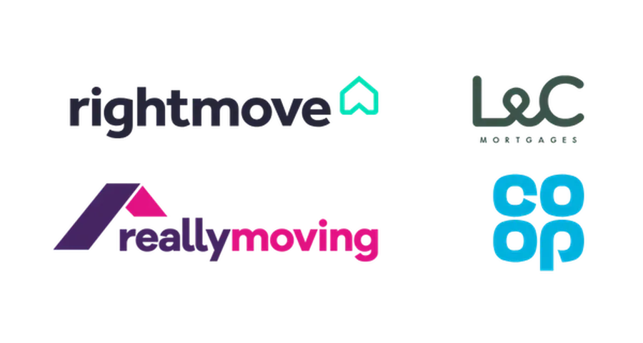 Logos of My Home Move Conveyancing's partners, Rightmove, L&C Mortgages, ReallyMoving, and Co-Op.