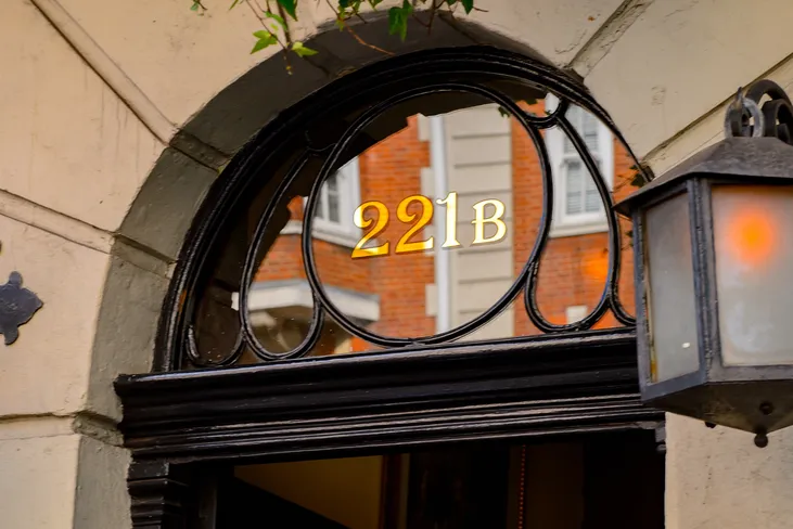 221B  Baker Street the fictional home of Sherlock Holmes