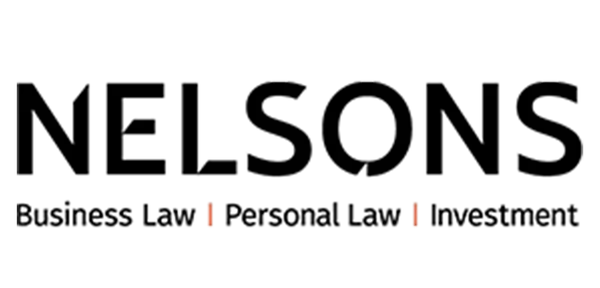 Bold text logo: "NELSONS" followed by smaller words underneath, "Estate Agents", "Residential Lettings", "Commercial".