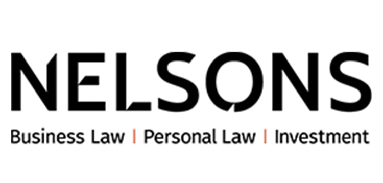Bold text logo: "NELSONS" followed by smaller words underneath, "Estate Agents", "Residential Lettings", "Commercial".