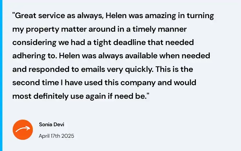 Sonia Devi Trustpilot review 17 April 2025