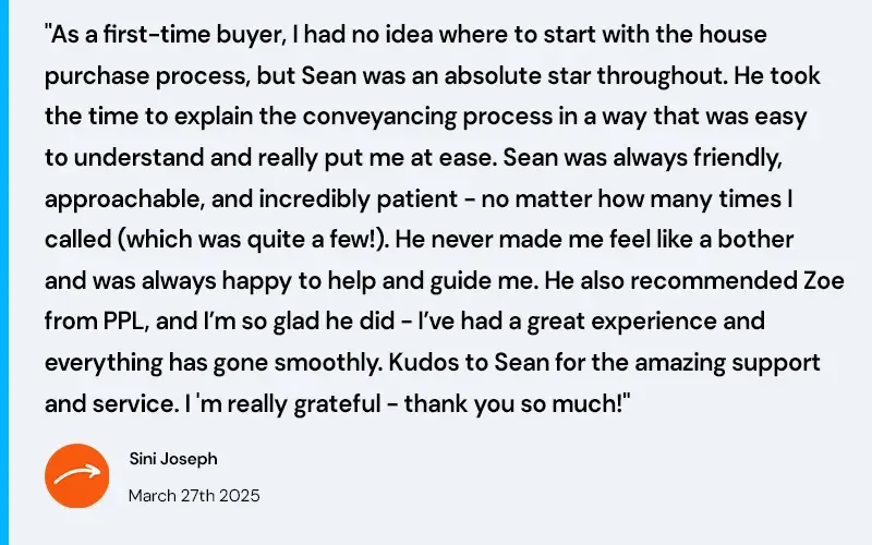 customer Trustpilot review template for first time buyer