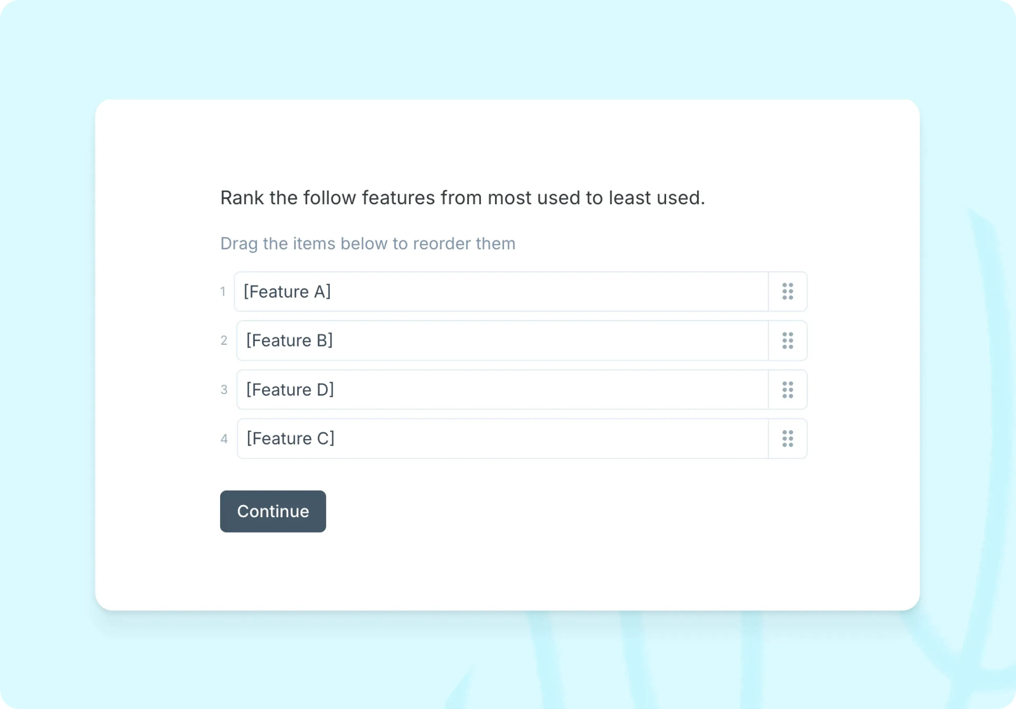 Measure feature satisfaction: Template | Lyssna