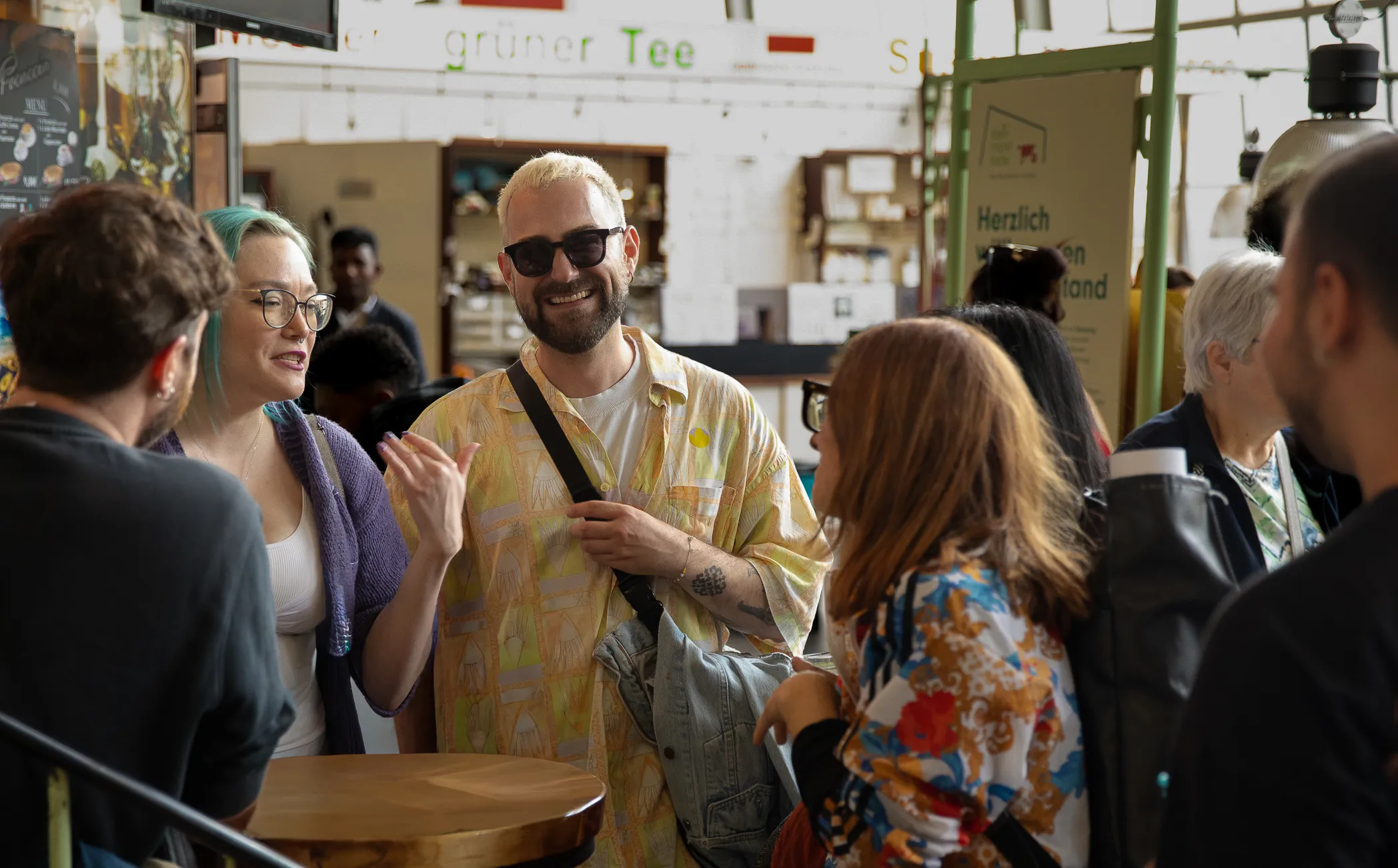 People having fun at the Kleinmarkthalle