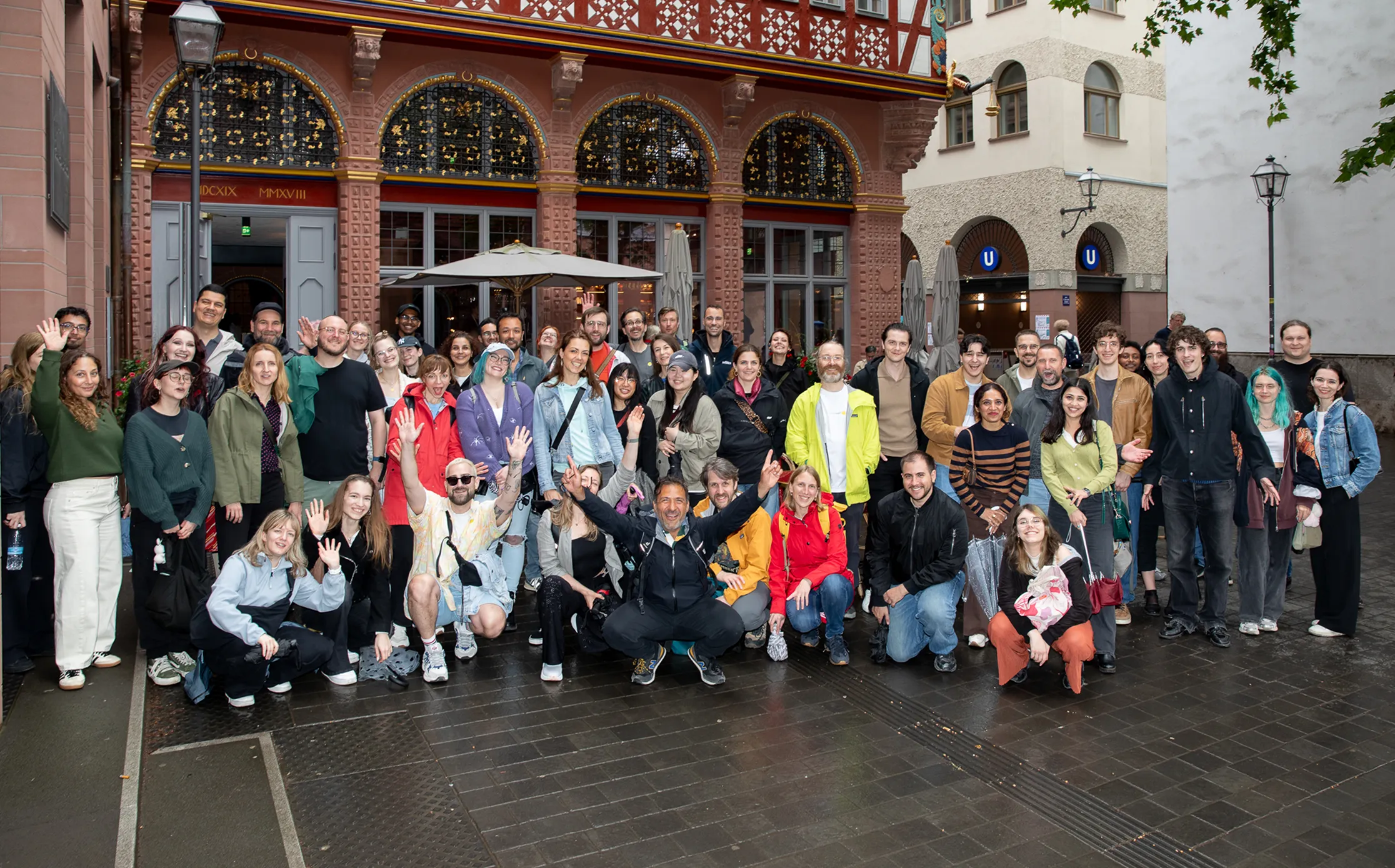 Group image of the team at their summer event