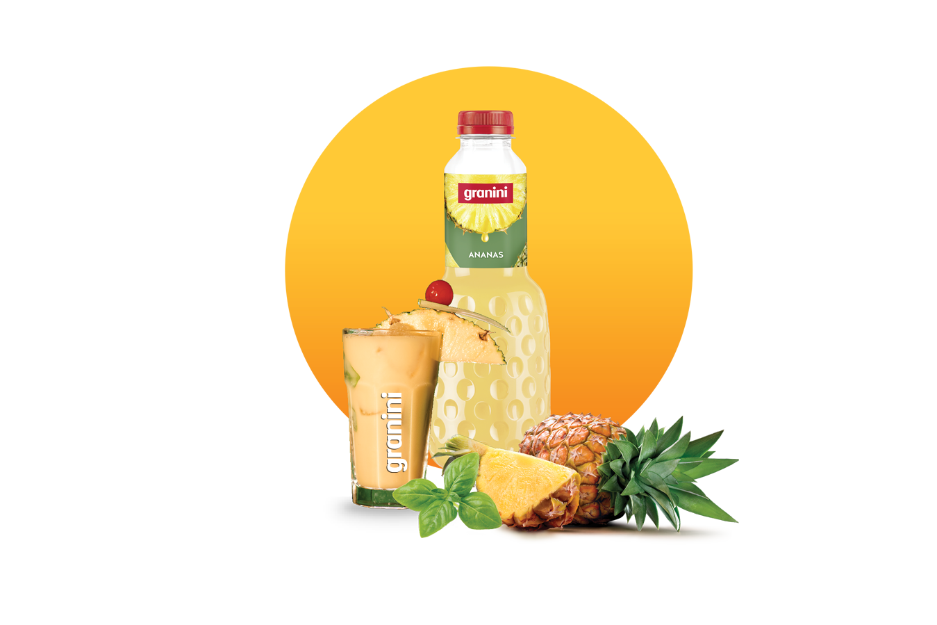 Visuels cocktails rond mandarin ananas