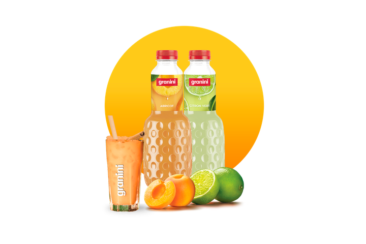 Visuels cocktails rond abricot citron vert