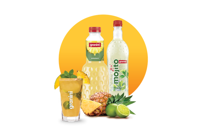 Visuels cocktails rond ananas mojito