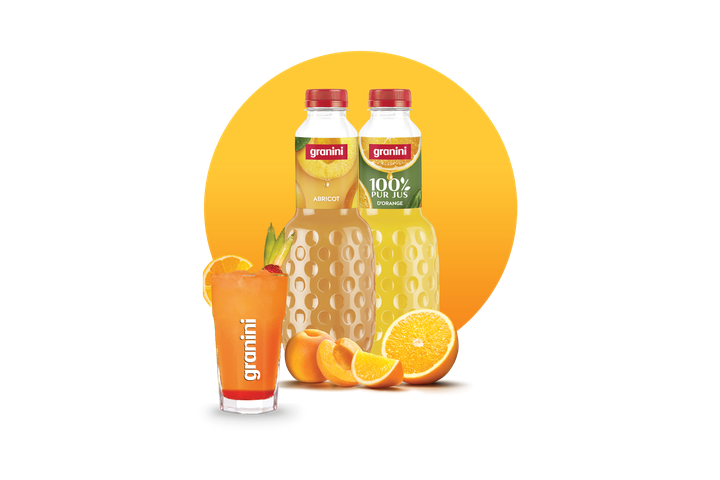 Visuels cocktails rond soleil levant abricot orange