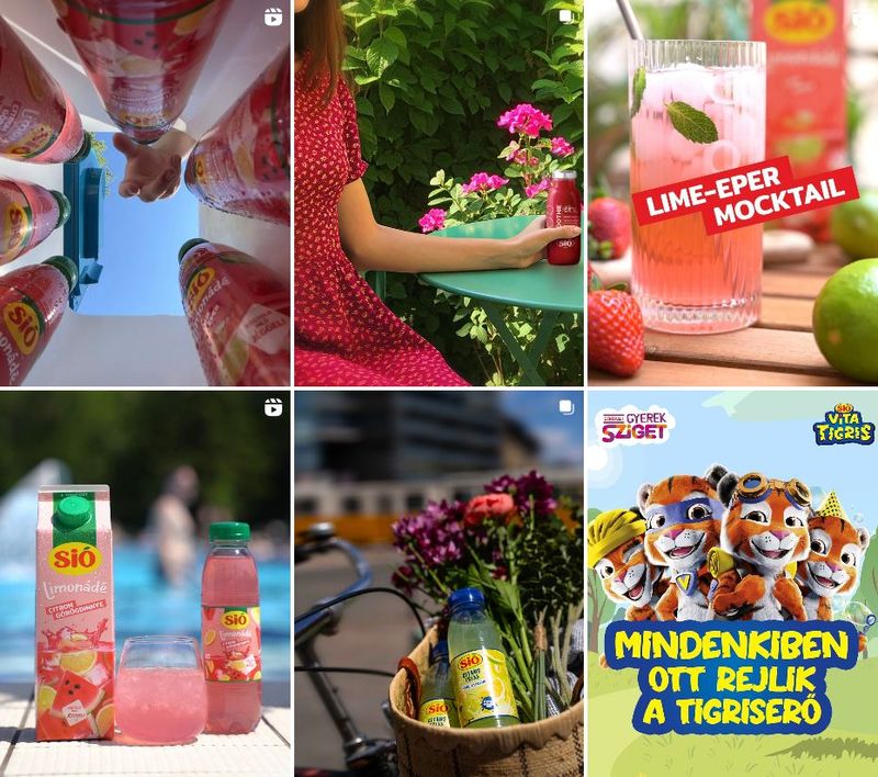Instagram feed of sio hungary with 6 images