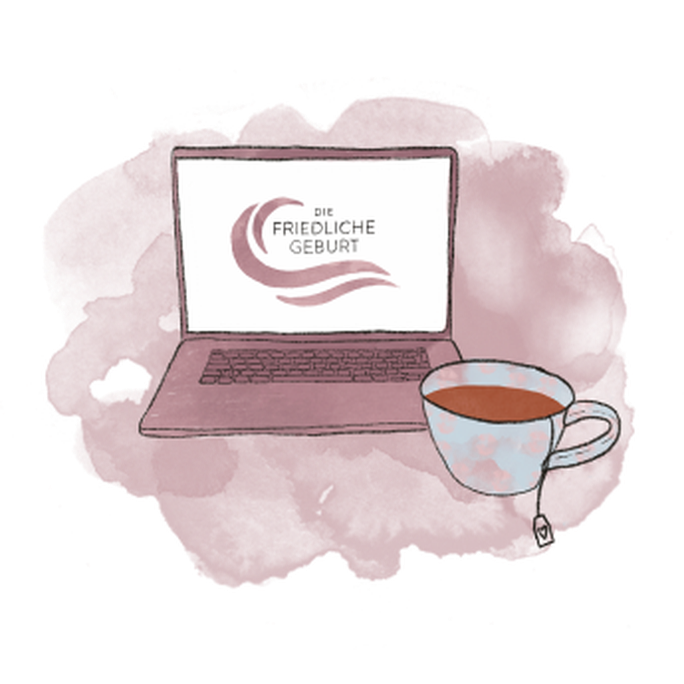 Illustration Online Kurs Die Friedliche Geburt