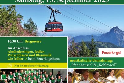 Flyer: Almliedersingen & Blasmusik wie früher im Feuerkogelhaus