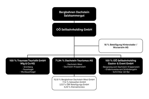 Unternehmensstruktur Bergbahnen Dachstein Salzkammergut