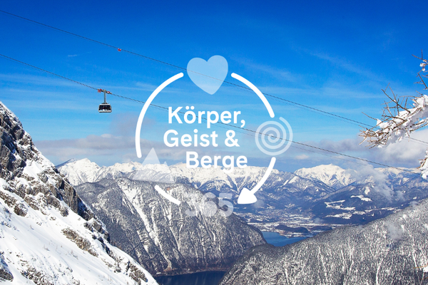 Sujet und Logo Körper, Geist und Berge am Krippenstein