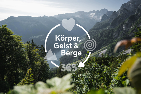 Sujet und Logo Körper, Geist und Berge Dachstein West