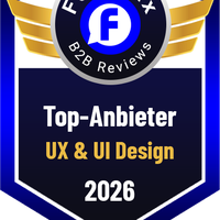 UXUI Top Anbieter Feedbax 2026 Auszeichnung UXUI Top Anbieter Feedbax 2026 Auszeichnung