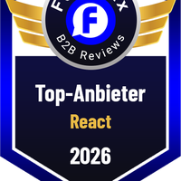 React Top Anbieter Feedbax 2026 Auszeichnung React Top Anbieter Feedbax 2026 Auszeichnung