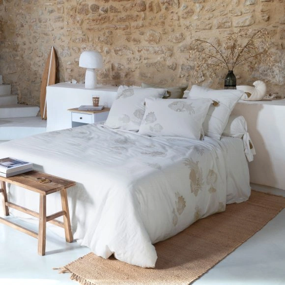 linge de lit bord de mer