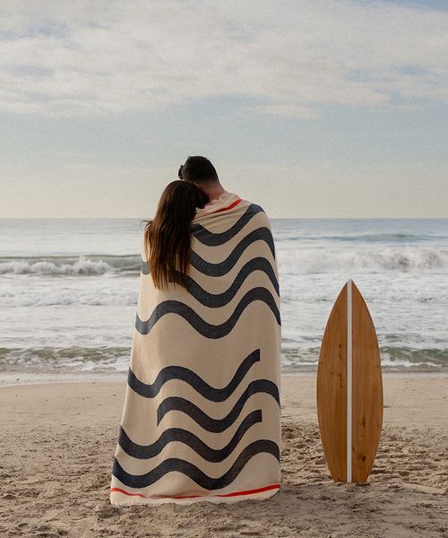 OCEAN VIBES Fouta 100 Cm X 200 Cm Ibiza Vert Emeraude Rayures Blanches - 100% Coton - Finition Franges