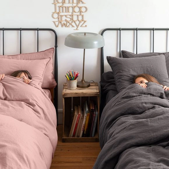 Une chambre avec deux lits