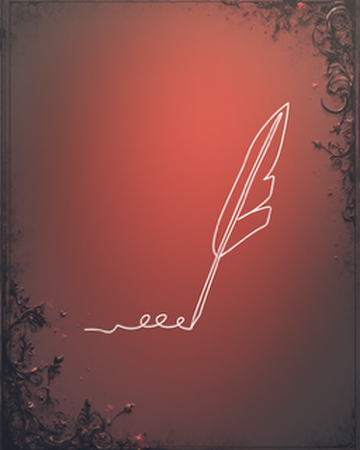 A neon light feather writing on a wall