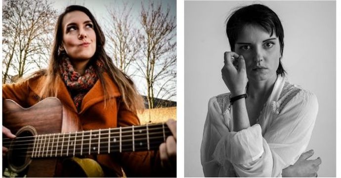 A collage of the musicians - Fiona Fey and Lucy Lundstrom